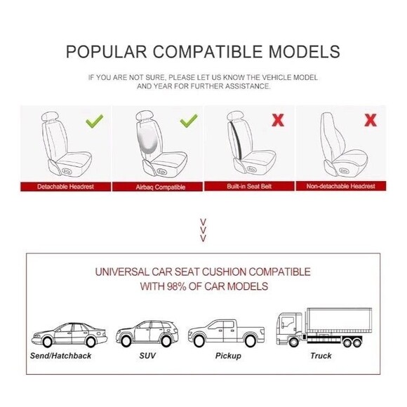 Universal Waterproof Leather Seat Covers, 2PC Black Set For Truck SUV Jeep Car - Picture 5 of 7